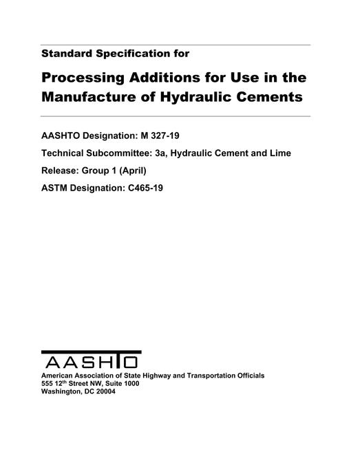 AASHTO M 327-19