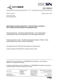 SNV SN EN 10305-5