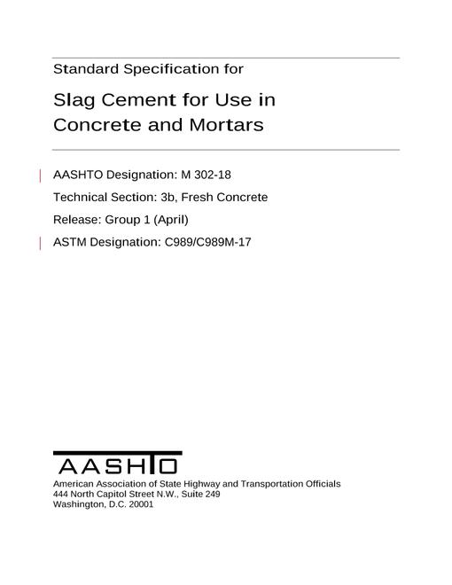 AASHTO M 302-18