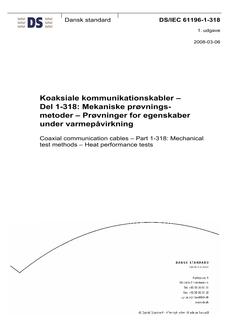 DANSK DS/IEC 61196-1-318