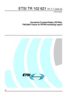 ETSI TR 102 621