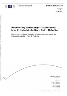 DANSK DS/EN ISO 10218-1