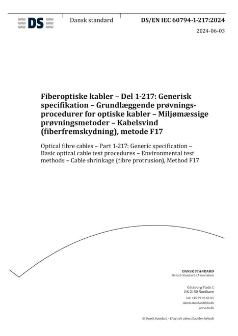 DANSK DS/EN IEC 60794-1-217