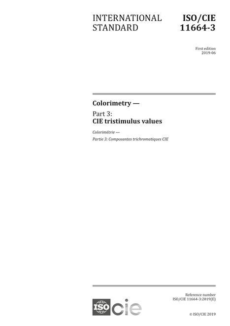 ISO/CIE 11664-3:2019