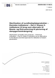 DANSK DS/EN ISO 11140-4