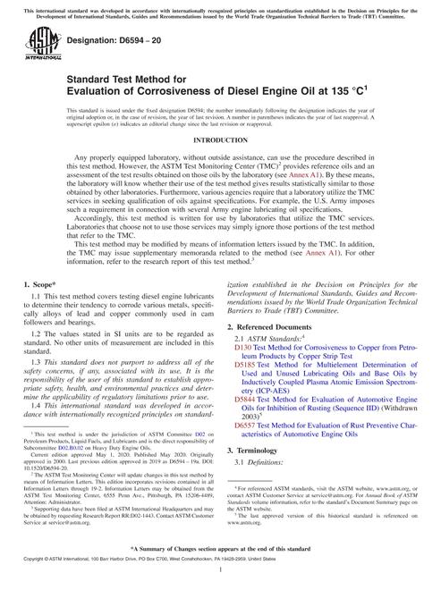 ASTM D6594-20