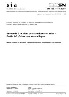 SNV SN EN 1993-1-8