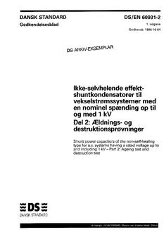 DANSK DS/EN 60931-2