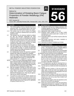 Standard Test Method 56: Method for Determination of Rotating Beam Fatigue Endurance Limit of Powder Metallurgy (PM) Materials
