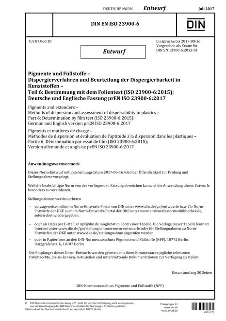 DIN EN ISO 23900-6 - DRAFT