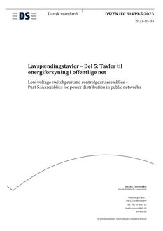 DANSK DS/EN IEC 61439-5