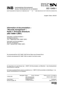 SNV SN ISO 15489-1