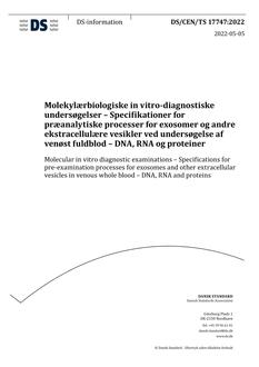 DANSK DS/CEN/TS 17747