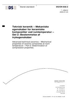 DANSK DS/EN 658-2