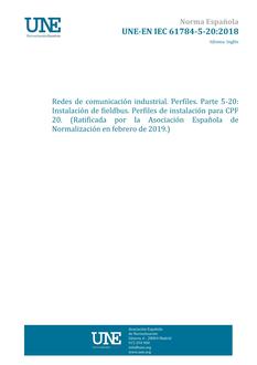 AENOR UNE-EN IEC 61784-5-20