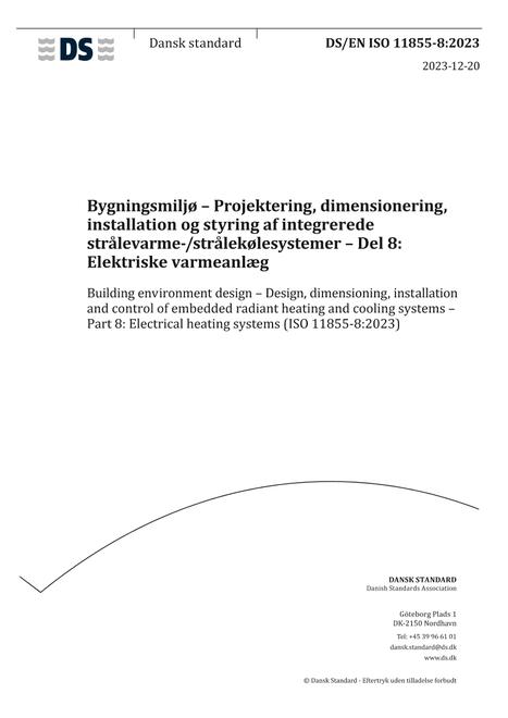DANSK DS/EN ISO 11855-8