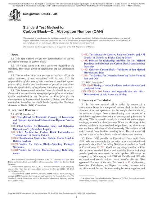 ASTM D2414-23a