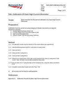 NR NR/L3/MTC/ME0201/CAL232 ISSUE 1