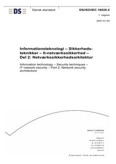 DANSK DS/ISO/IEC 18028-2