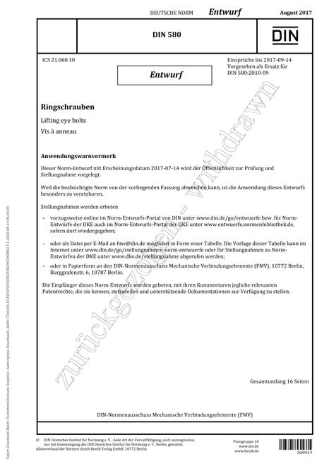 DIN 580 - DRAFT