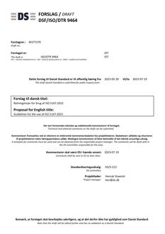 DANSK DSF/ISO/DTR 9464