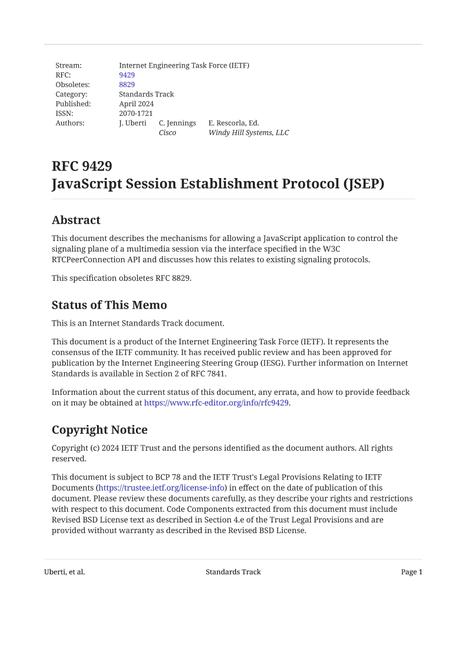IETF RFC 9429