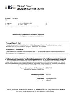 DANSK DSF/FPREN IEC 60384-13