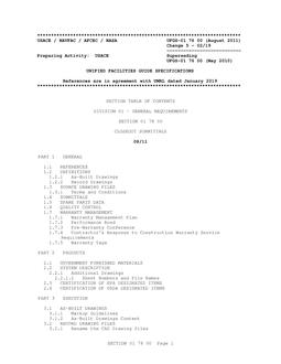 ARMY UFGS-01 78 00