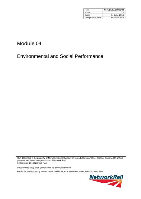 NR NR/L1/SIG/50021/04 ISSUE 1