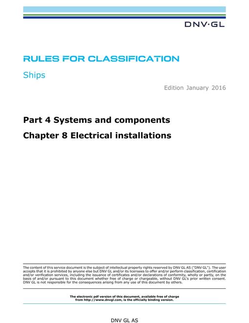 DNV DNVGL-RU-SHIPS PART 4 CHAPTER 8