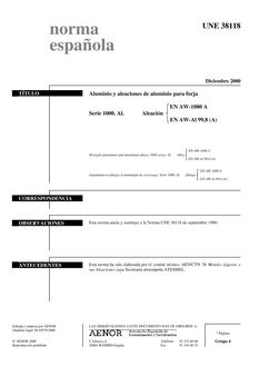 AENOR UNE 38118