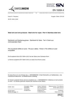 SNV SN EN 10264-4