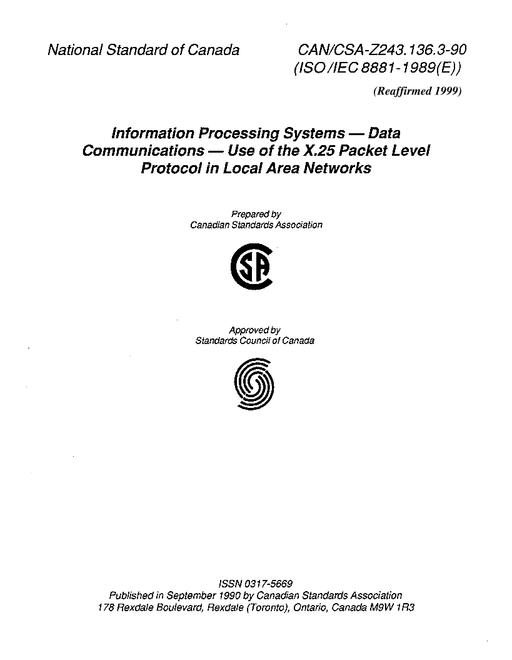 CAN/CSA Z243.136.3-90 (R1999)