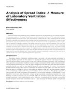 HO-18-C043 -- Analysis of Spread Index: A Measure of Laboratory Ventilation Effectiveness