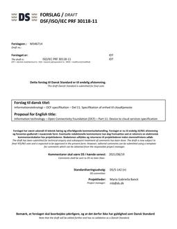 DANSK DSF/ISO/IEC PRF 30118-11