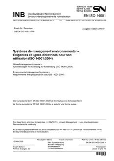 SNV SN EN ISO 14001