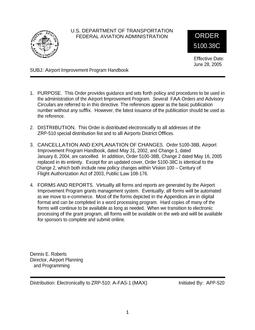 FAA FO 5100.38C