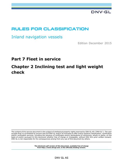 DNV DNVGL-RU-INV PART 7 CHAPTER 2