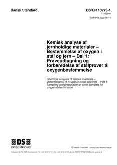 DANSK DS/EN 10276-1