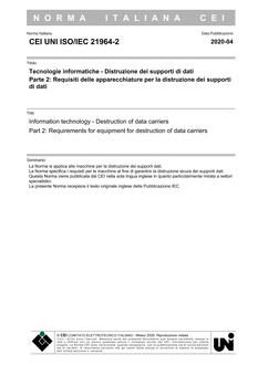 CEI UNI ISO/IEC 21964-2