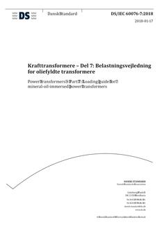 DANSK DS/IEC 60076-7