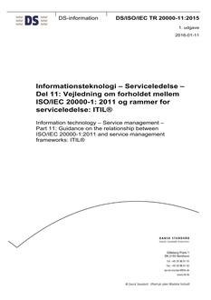 DANSK DS/ISO/IEC TR 20000-11