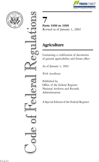CFR 7CFR 1950-1999