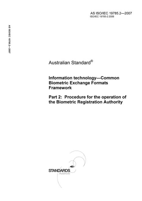 AS ISO IEC 19785.2-2007
