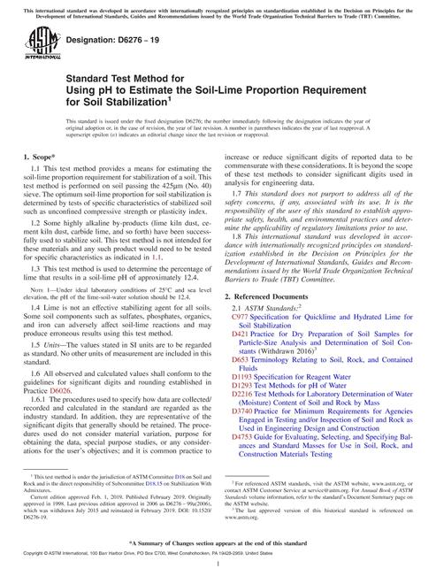 ASTM D6276-19