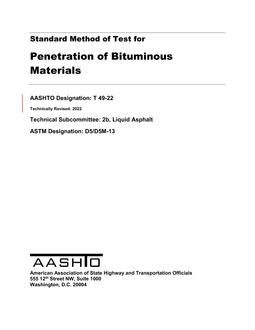 AASHTO T 49-22