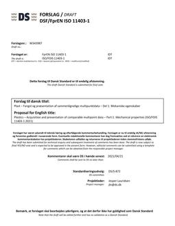 DANSK DSF/FPREN ISO 11403-1