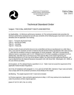 FAA TSO C39A