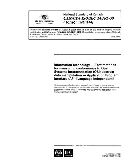 CAN/CSA-ISO/IEC 14362-00