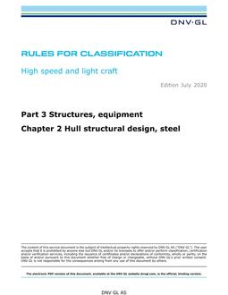 DNV DNVGL-RU-HSLC PART 3 CHAPTER 2